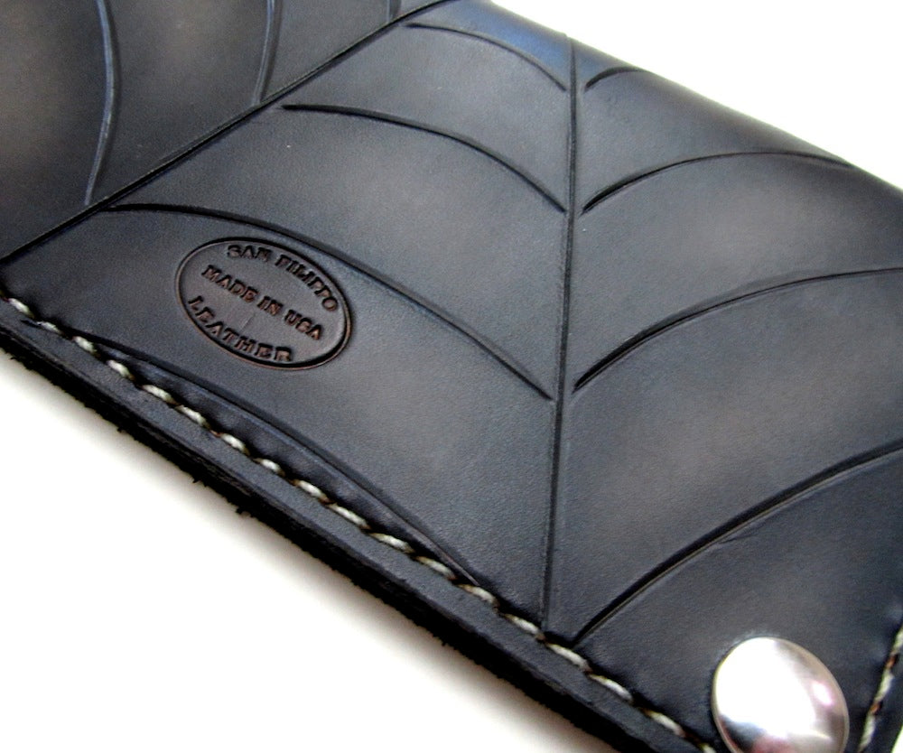 Leather Biker Wallet - for The Road Ahead, Black