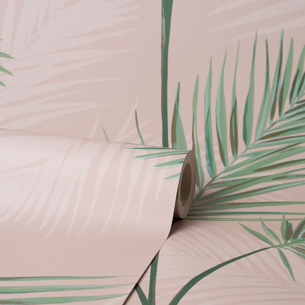 Wallpaper - SOUTH BEACH PALM LEAF PINK 1 METRE – Addicted to Vintage