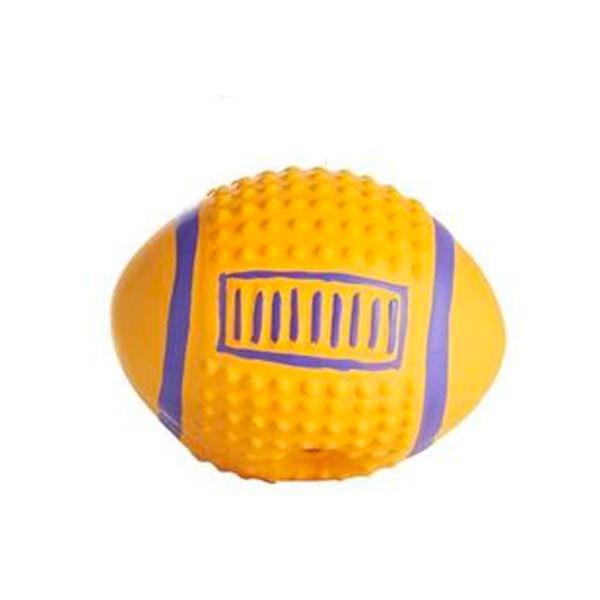 squeaky rugby ball dog toy