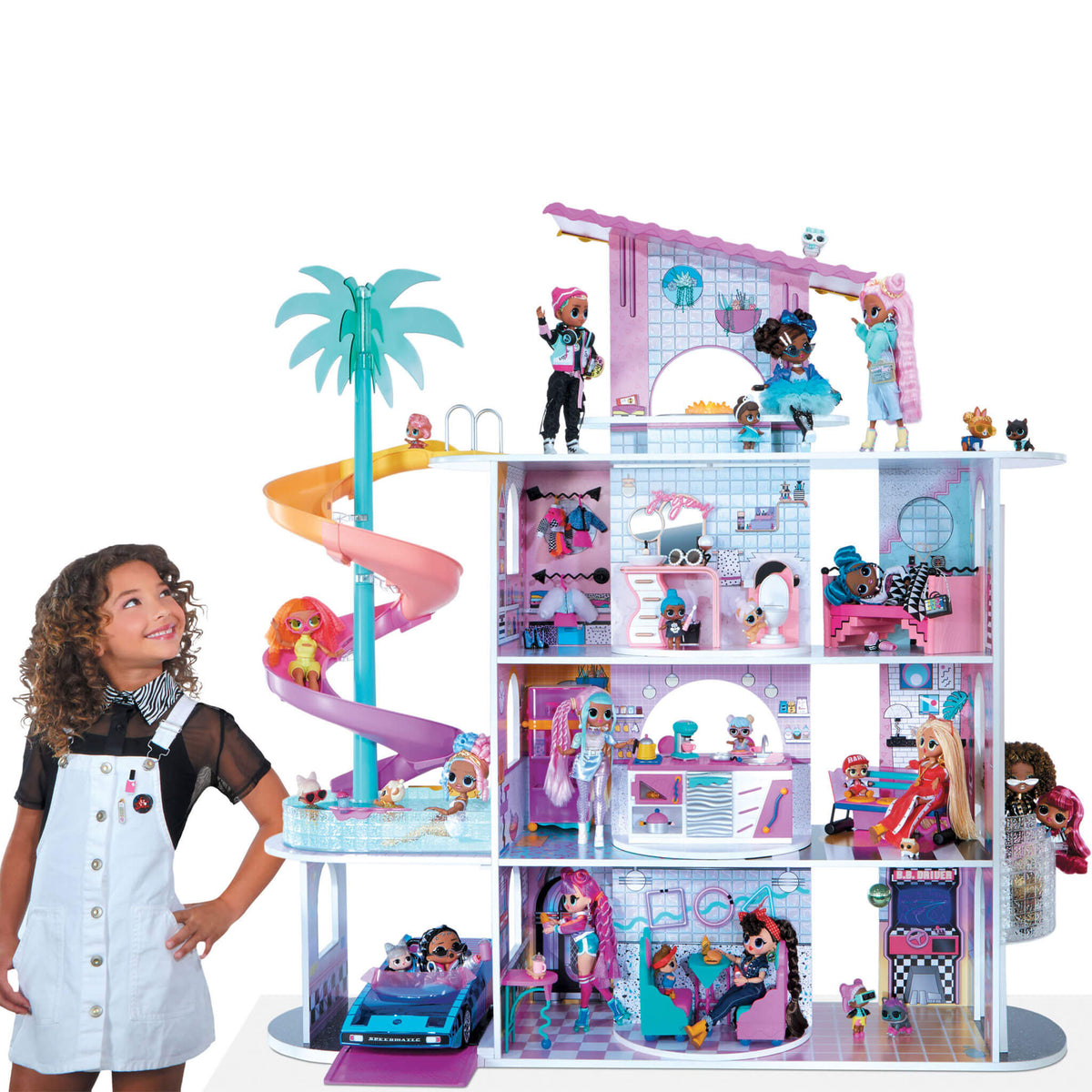 LOL Surprise OMG House of Surprises – New Real Wood Doll House with 85