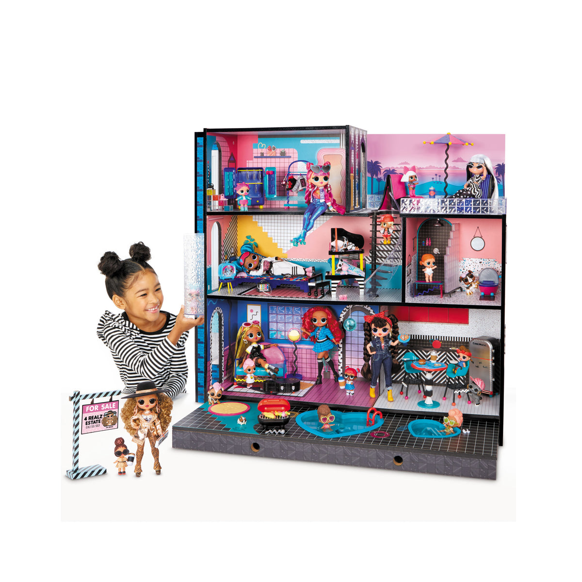 LOL Surprise Home Sweet Home with Doll - Wood Doll House with 85+ Surp