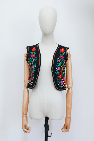 70's Folklore Embroidered Waistcoat Rare