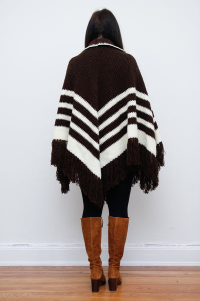 1970's Knitted Poncho Cape