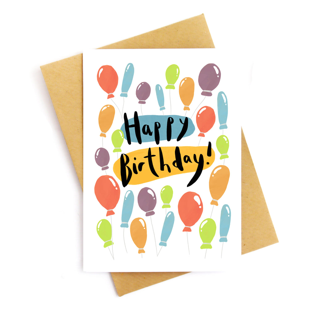 Happy Birthday Balloons Eco Friendly Children's Birthday Card – The ...