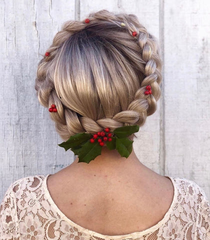 Wreath braided hair