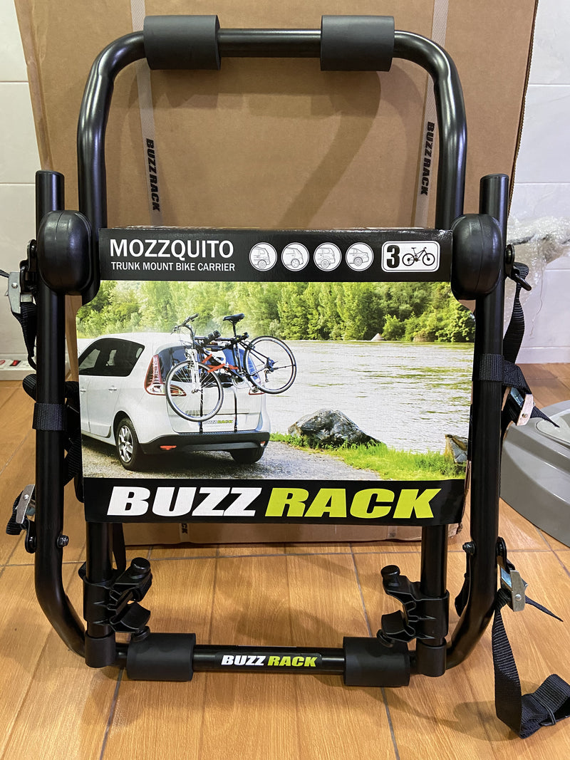 buzzrack mozzquito trunk mounted 3 bike carrier