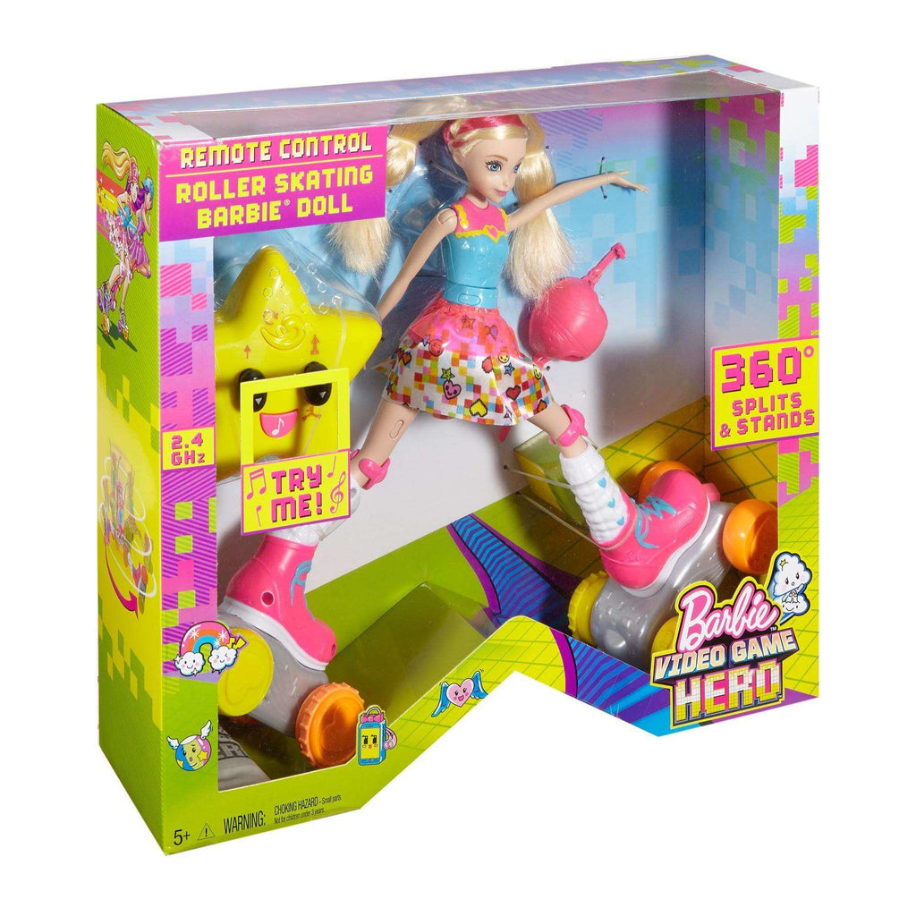 barbie video game hero remote control roller skating doll