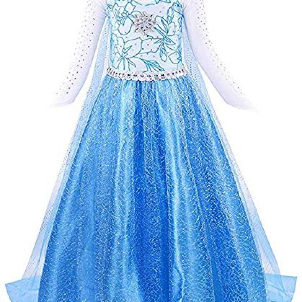 elsa frozen costume kids princess elsa dress for girls snow queen princess fancy dress halloween costume 4