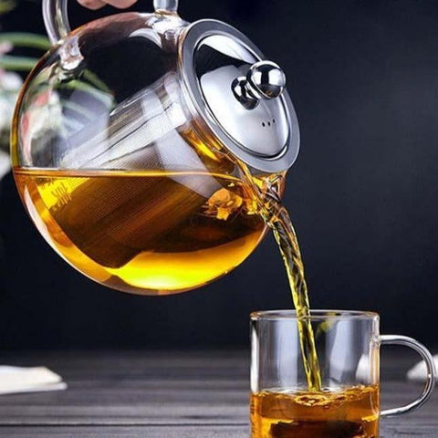 Théière en verre avec infuseur, bouilloire à thé sans danger pour