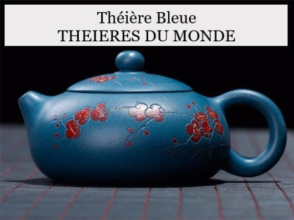 Théière bleue