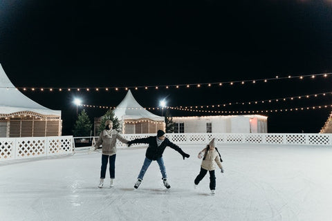  A family doing ice skating