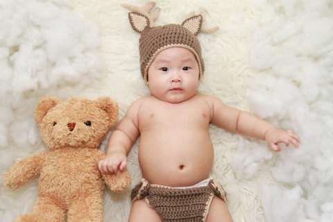 baby boy with a teddy bear