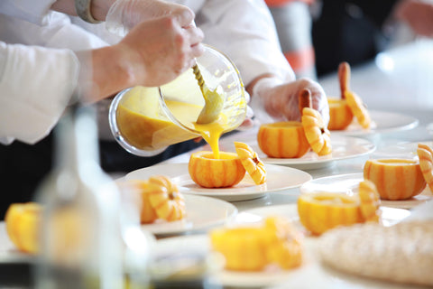 Chef Preparing Soup Dish