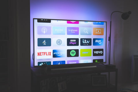 smart television showing different apps in the system