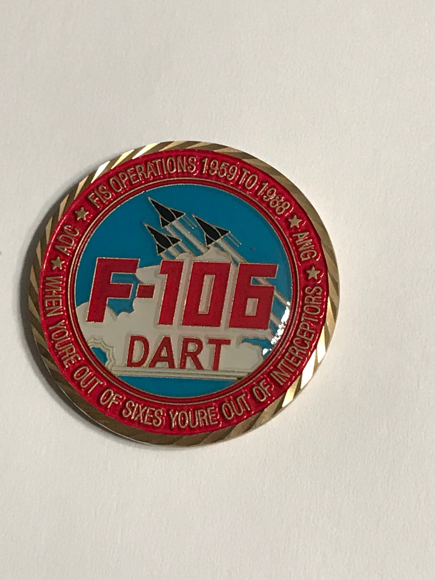 87th Fighter Interceptor Squadron Challange Coin K I Sawyer Heritage Air Museum