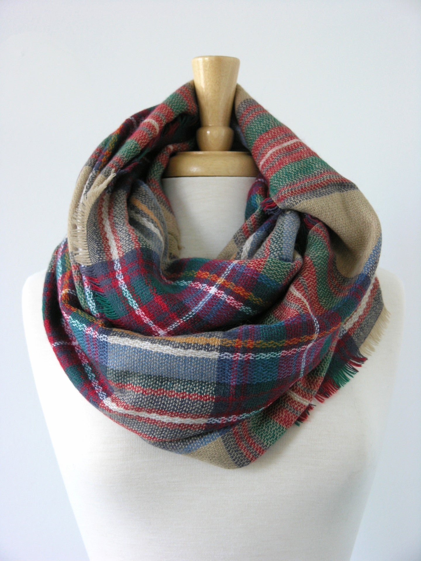 Multi Wool Plaid Infinity Scarf | Hill Street Boutique - Jewelry ...