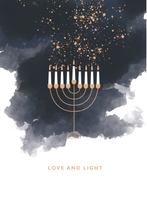 Love & Light Hanukka Card