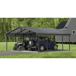 arrow carport 20 ft x 29 7 in charcoal sheds express harbor freight replacement cover