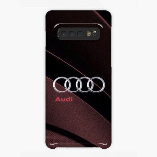 Coque Samsung galaxy S5 S6 S7 S8 S9 S10 S10E Edge Plus Audi 3D Logo Stylish Red