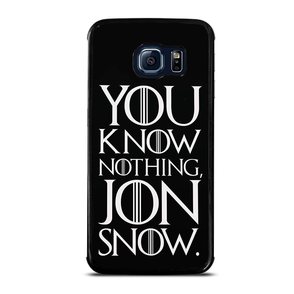 coque custodia cover fundas hoesjes j3 J5 J6 s20 s10 s9 s8 s7 s6 s5 plus edge D24943 GAME OF THRONES KNOW NOTHING JON SNOW 2 Samsung Galaxy S6 Edge Case