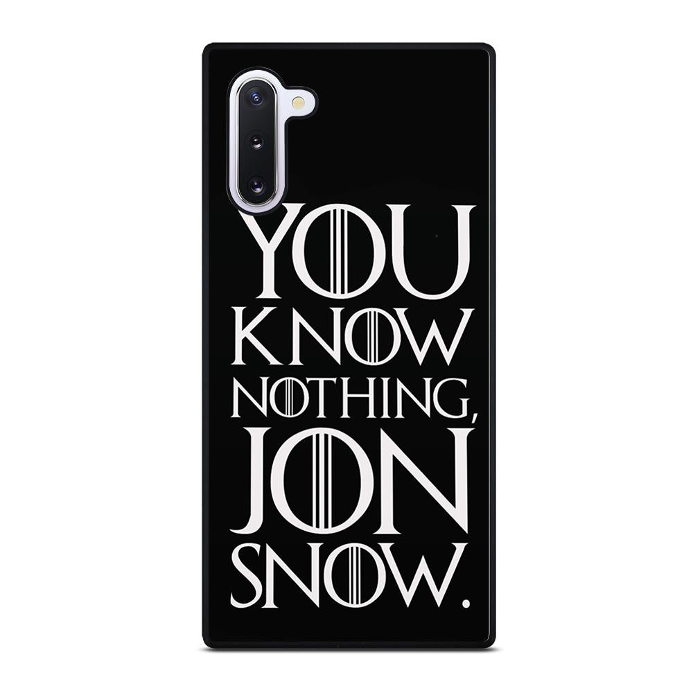 coque custodia cover fundas hoesjes j3 J5 J6 s20 s10 s9 s8 s7 s6 s5 plus edge D24933 GAME OF THRONES KNOW NOTHING JON SNOW 2 Samsung Galaxy Note 10 Case