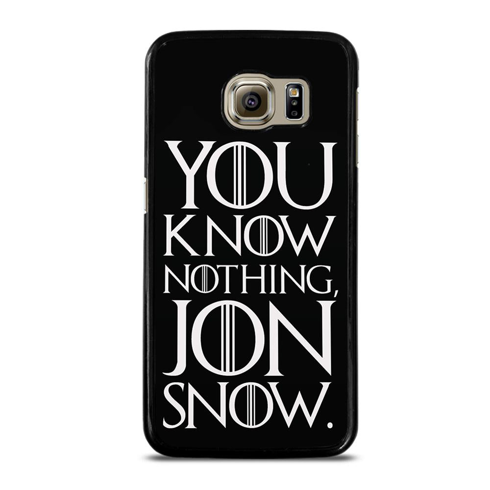 coque custodia cover fundas hoesjes j3 J5 J6 s20 s10 s9 s8 s7 s6 s5 plus edge D24942 GAME OF THRONES KNOW NOTHING JON SNOW 2 Samsung Galaxy S6 Case