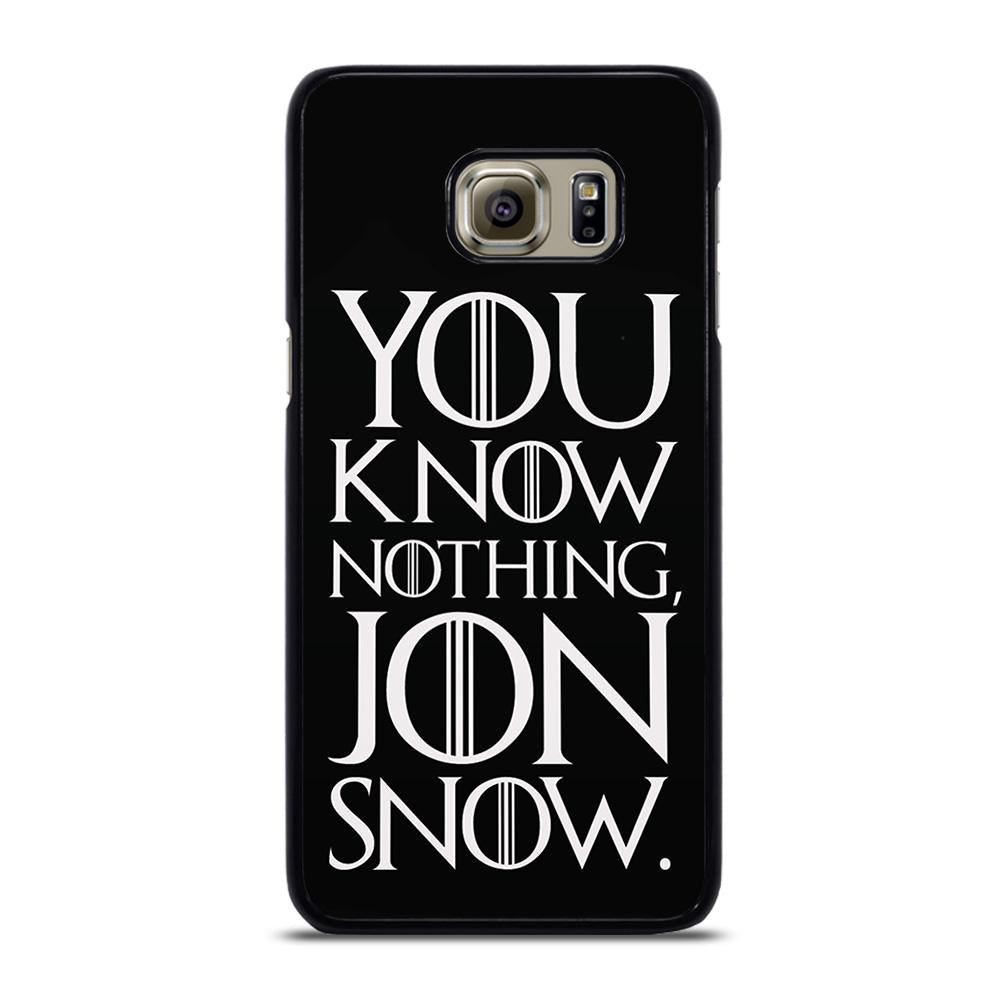 coque custodia cover fundas hoesjes j3 J5 J6 s20 s10 s9 s8 s7 s6 s5 plus edge D24944 GAME OF THRONES KNOW NOTHING JON SNOW 2 Samsung Galaxy S6 Edge Plus Case