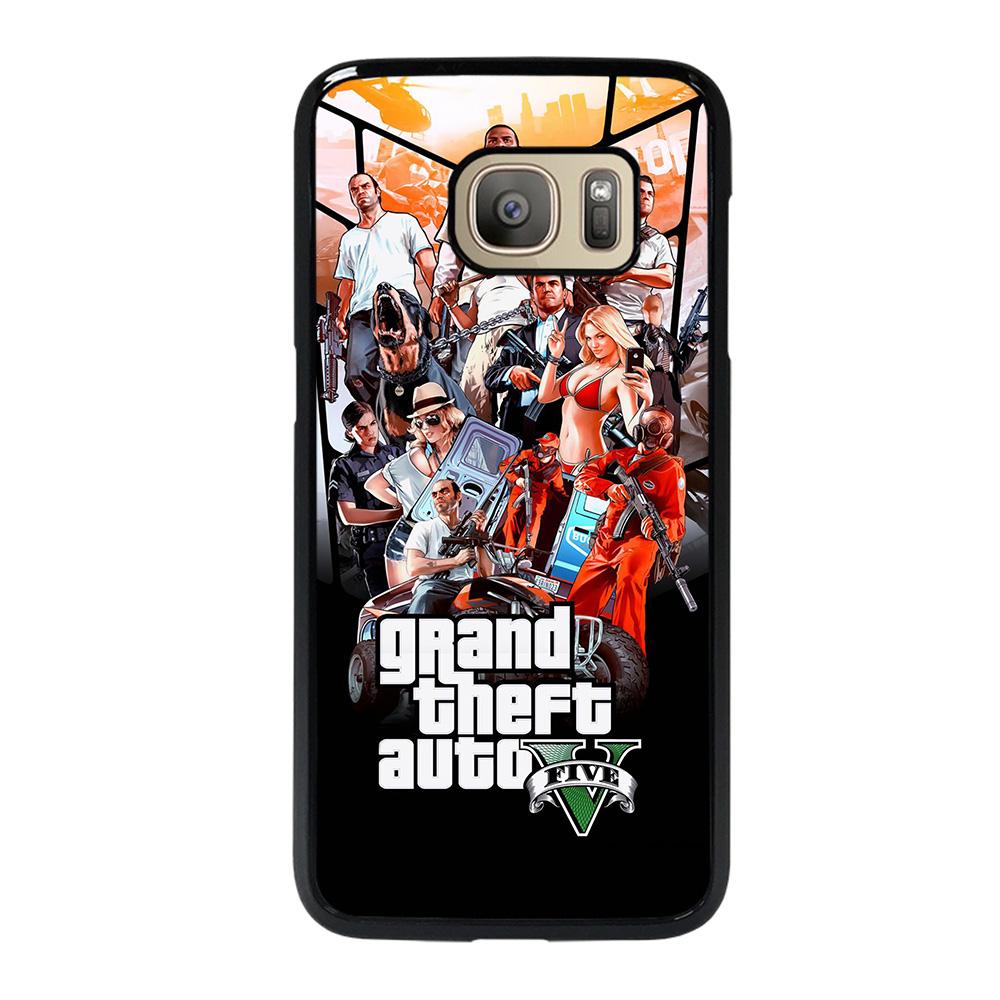 coque custodia cover fundas hoesjes j3 J5 J6 s20 s10 s9 s8 s7 s6 s5 plus edge D25480 GRAND THEFT AUTO V GTA 5 Samsung Galaxy S7 Case