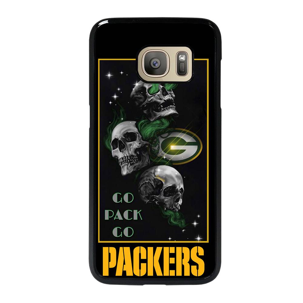 coque custodia cover fundas hoesjes j3 J5 J6 s20 s10 s9 s8 s7 s6 s5 plus edge D25678 GREEN BAY PACKERS SKULL 1 Samsung Galaxy S7 Case