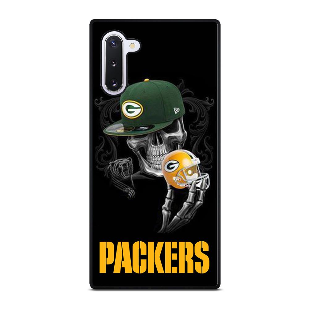 coque custodia cover fundas hoesjes j3 J5 J6 s20 s10 s9 s8 s7 s6 s5 plus edge D25684 GREEN BAY PACKERS SKULL 2 Samsung Galaxy Note 10 Case