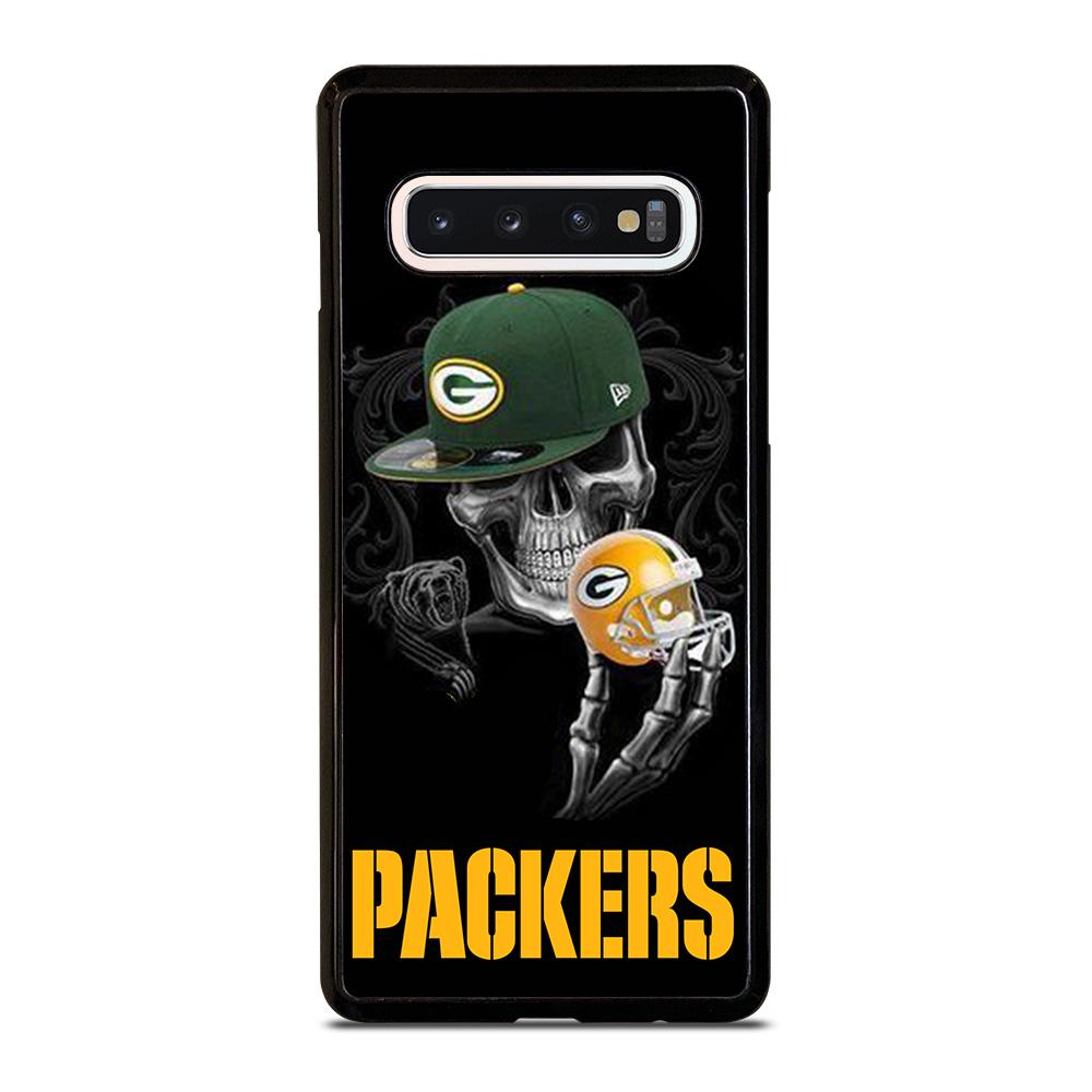 coque custodia cover fundas hoesjes j3 J5 J6 s20 s10 s9 s8 s7 s6 s5 plus edge D25688 GREEN BAY PACKERS SKULL 2 Samsung Galaxy S10 Case