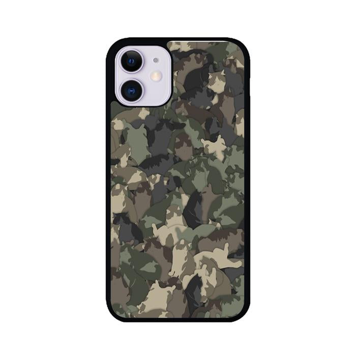 coque custodia cover case fundas hoesjes iphone 11 pro max 5 6 6s 7 8 plus x xs xr se2020 pas cher p9520 Lazy Cats Green Camouflage