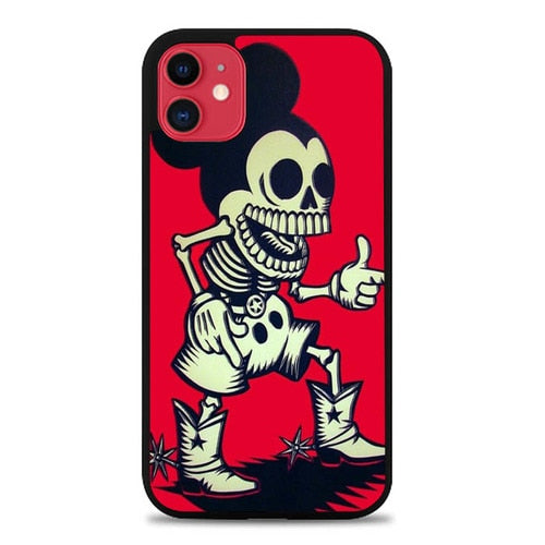 Coque iphone 5 6 7 8 plus x xs xr 11 pro max Mickey Mouse Skull S0173