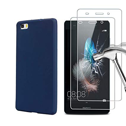 coque huawei p9 lite bleu silicone