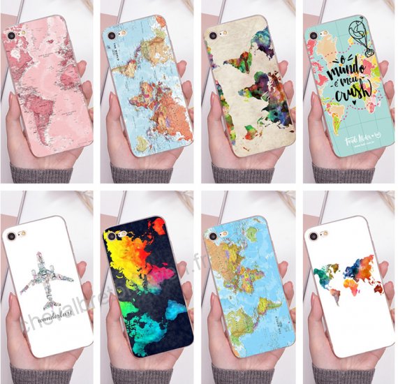 coque iphone 6 carte du monde