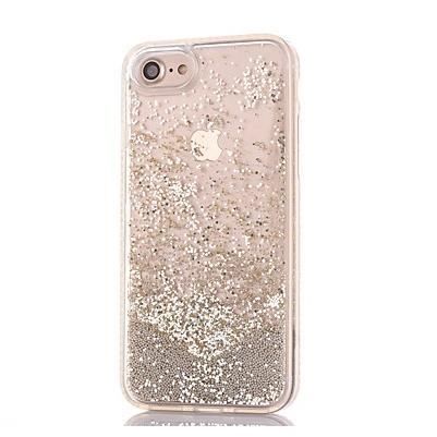 coque iphone 7 paillettes liquide argent