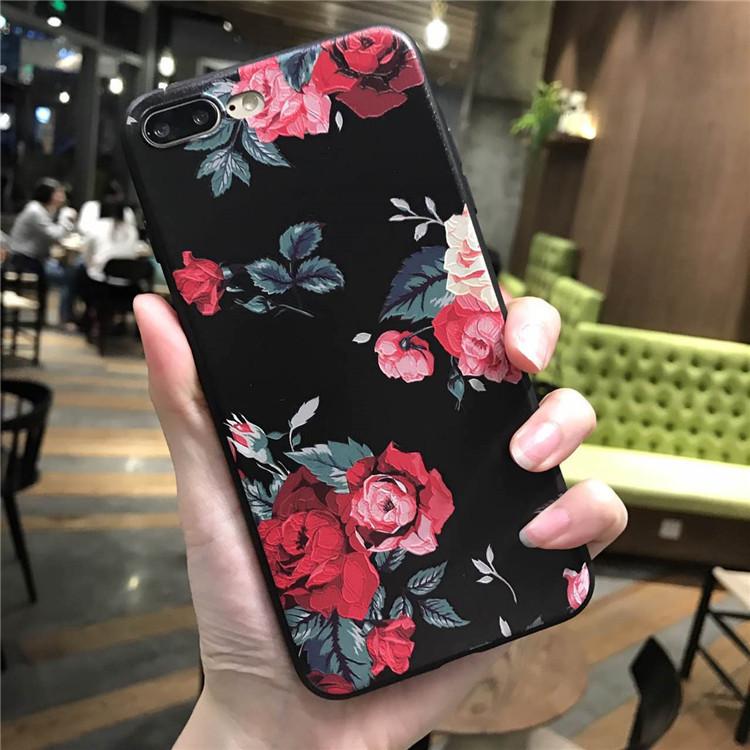 coque iphone 7 plus rose fleur