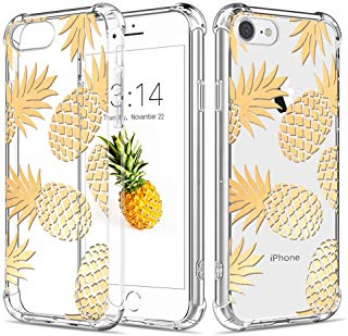 Coque Iphone 7 8 Se 2020 Glitter Paillettes Dore Ananas personnalisee Noir