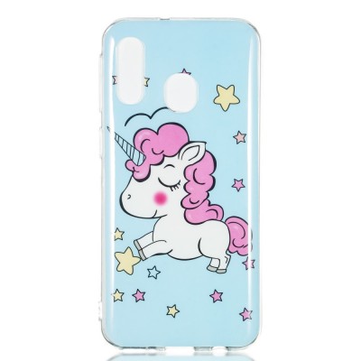 coque samsung a40 licorne rose