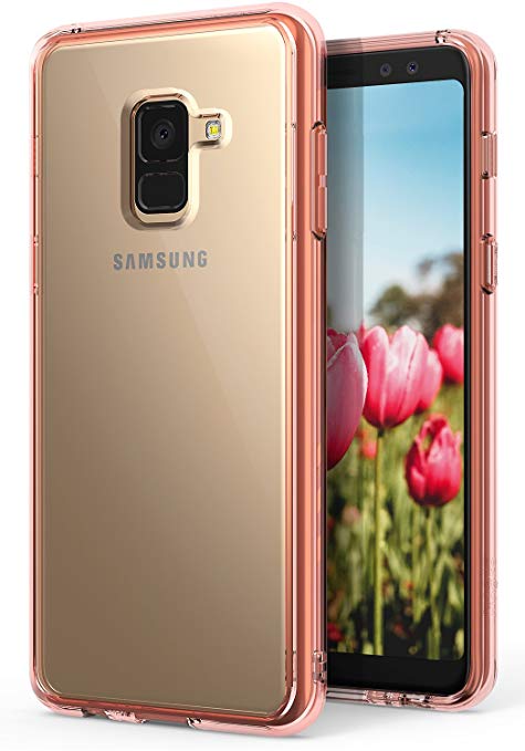 coque samsung a8 2018 or rose