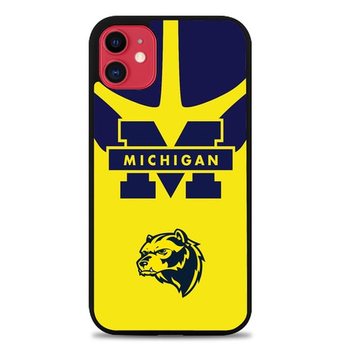 Coque iphone 5 6 7 8 plus x xs xr 11 pro max Michigan Wolverines Logo X4942