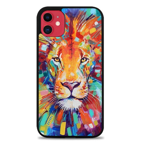 Coque iphone 5 6 7 8 plus x xs xr 11 pro max Abstract Lion X5731