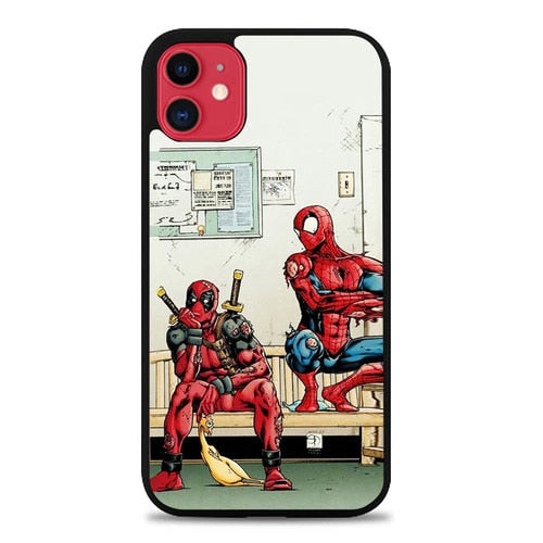 Coque iphone 5 6 7 8 plus x xs xr 11 pro max Spiderman Funny P1016