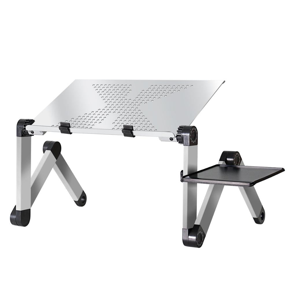 Portable And Adjustable Aluminum Laptop Desk With Mouse Pad My