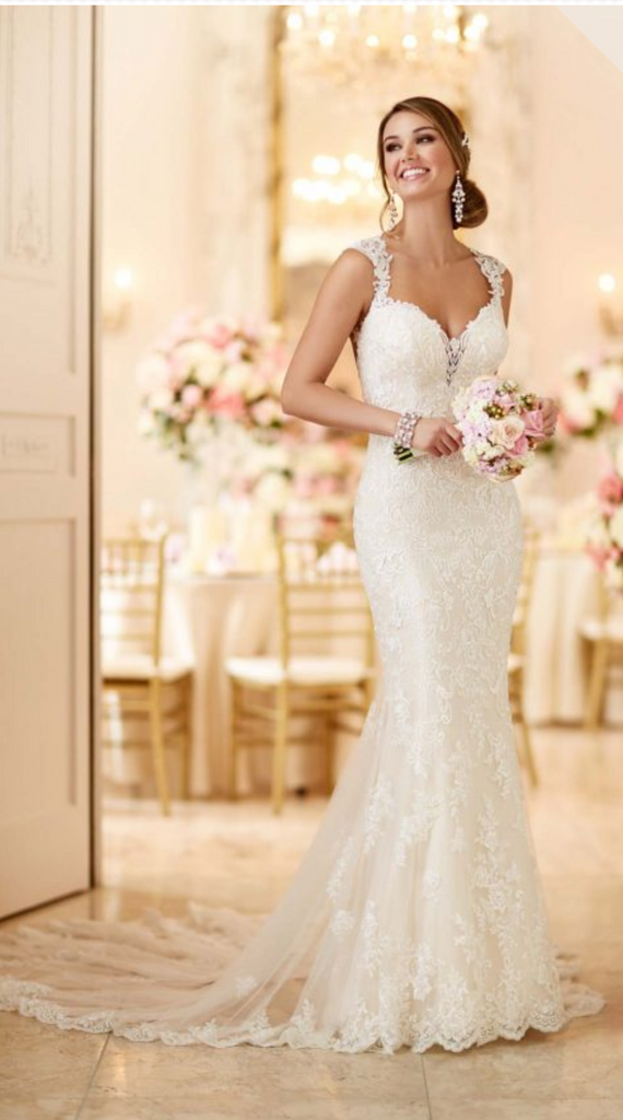 Stella York 'Romantic Lace' size 10 used wedding dress - Nearly Newlywed