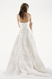 Vera Wang White A Line Drop Waist Size 10 New Wedding Dress Nearly Newlywed