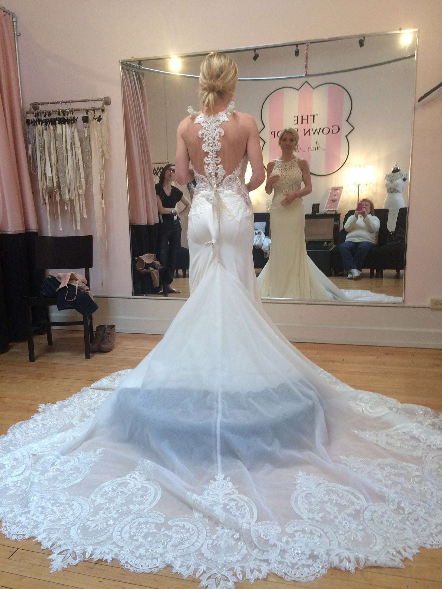 lace racerback wedding dress