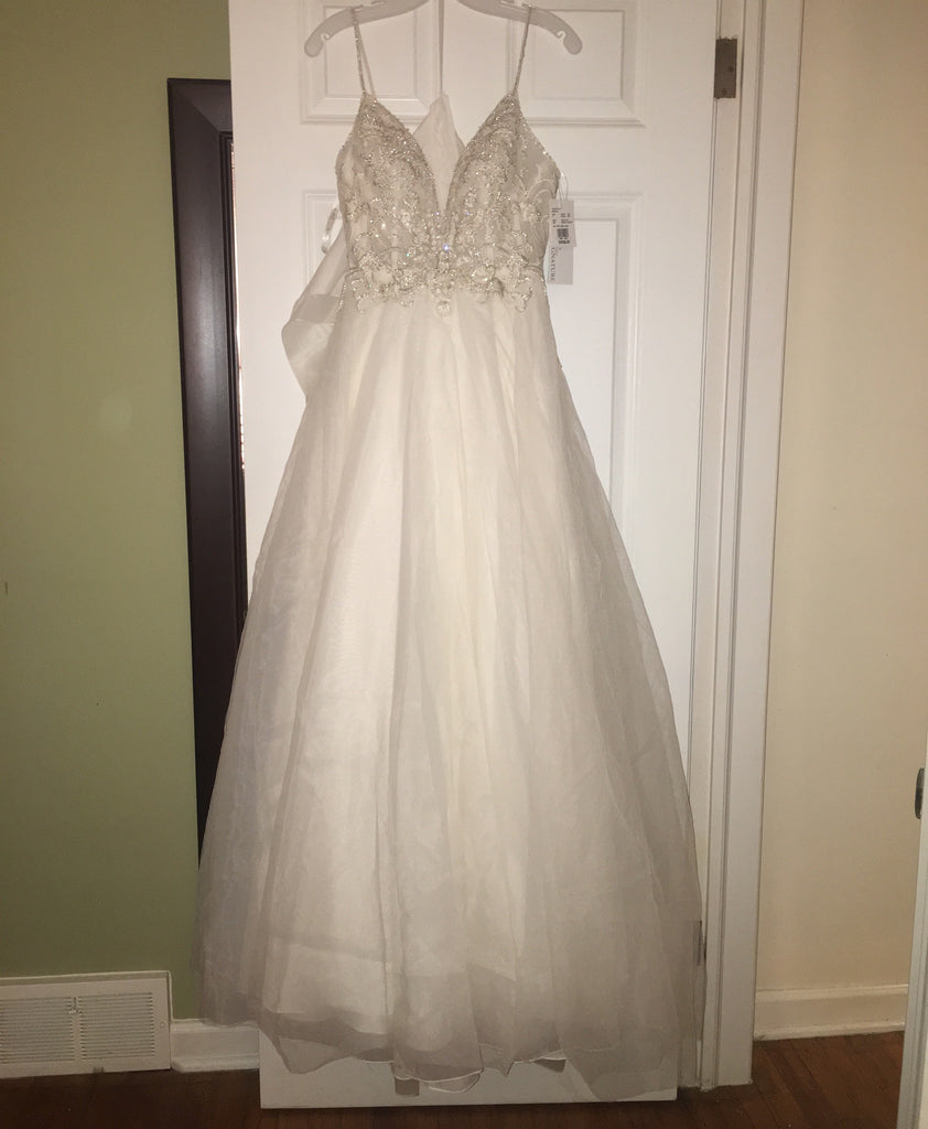 Galina Signature 'Sheer Beaded' size 4 new wedding dress - Nearly Newlywed