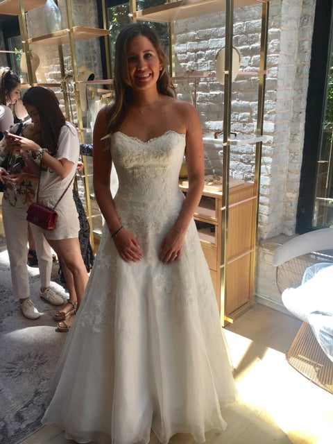 watters strapless wedding dress