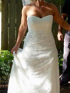 david's bridal strapless dress